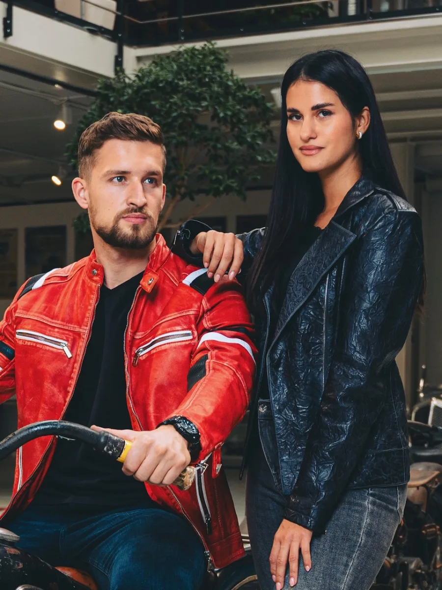 Hamilton supersport - kožená sportovní bunda červená rubber - Obrázek 2