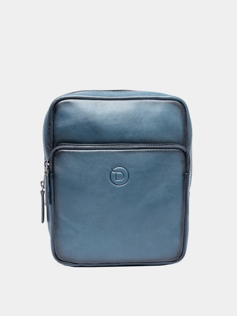 Wallstreet Hardy Crosbody blue - Kožená taška přes rameno modrá - Obrázek 9