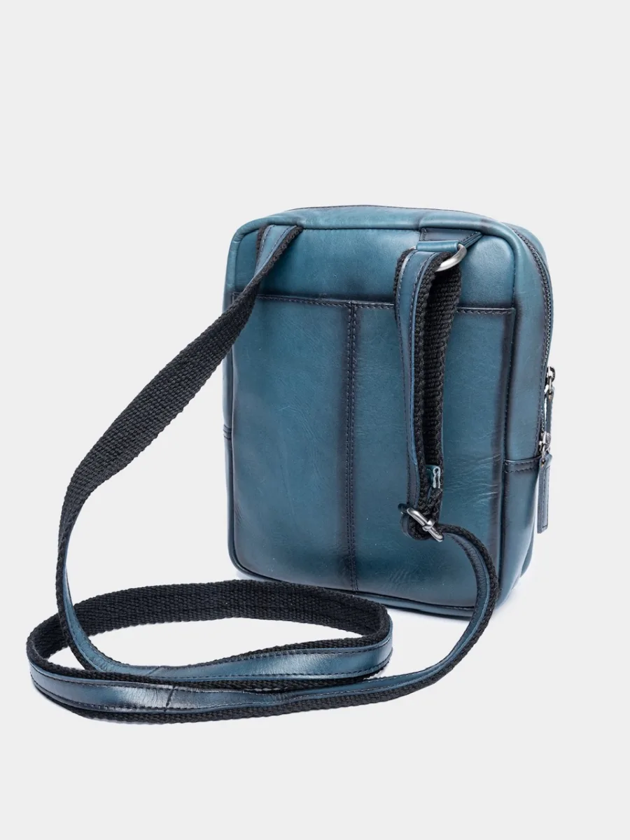Wallstreet Hardy Crosbody blue - Kožená taška přes rameno modrá - Obrázek 10
