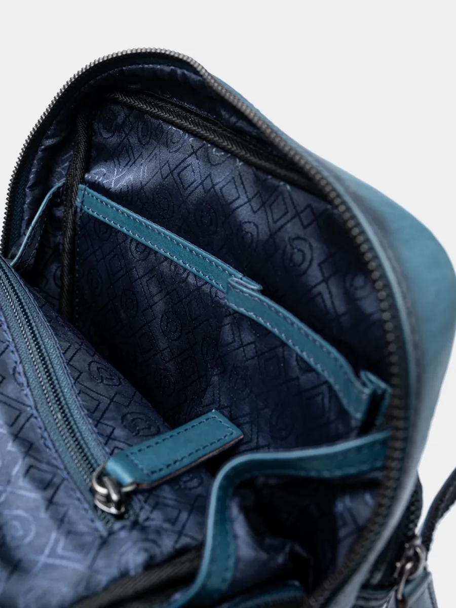 Wallstreet Hardy Crosbody blue - Kožená taška přes rameno modrá - Obrázek 4
