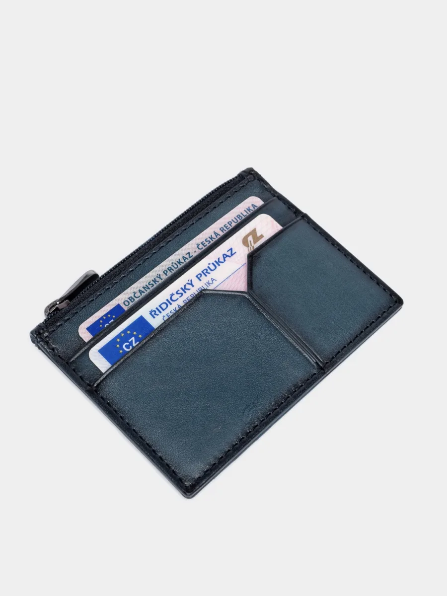 Wallstreet Mark blue Cardholder - Kožená peněženka modrá - Obrázek 11