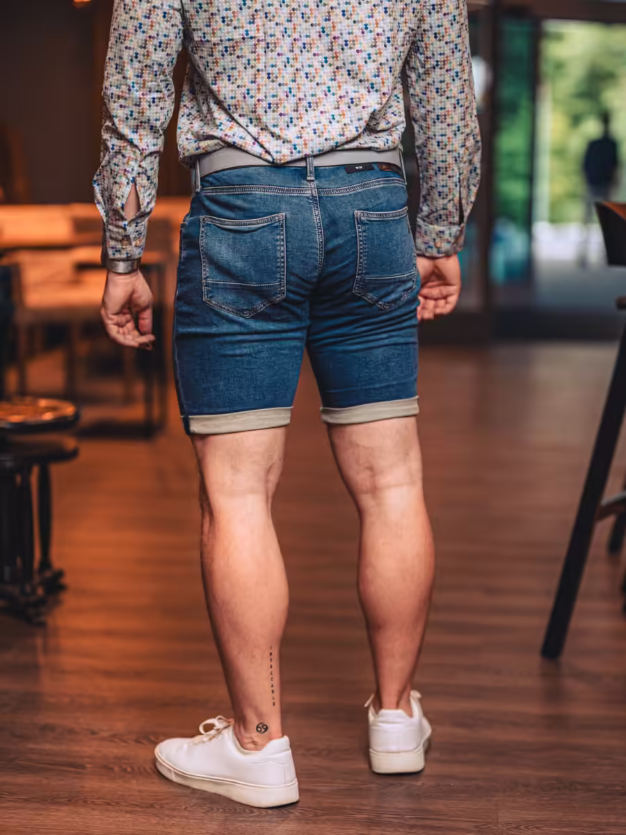 TIM MAVI Shorts - Pánské jeansové kraťasy vintage modrá - Obrázek 3