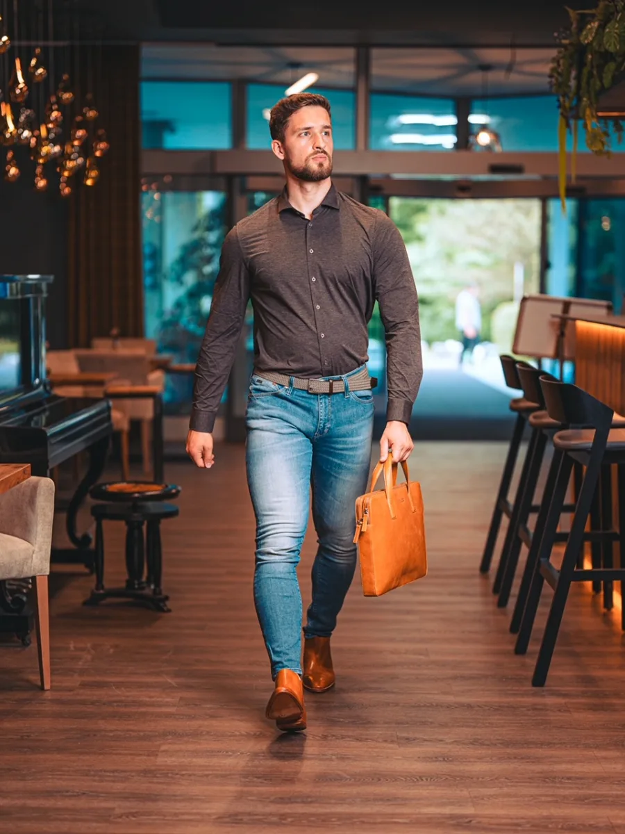 kožená business taška