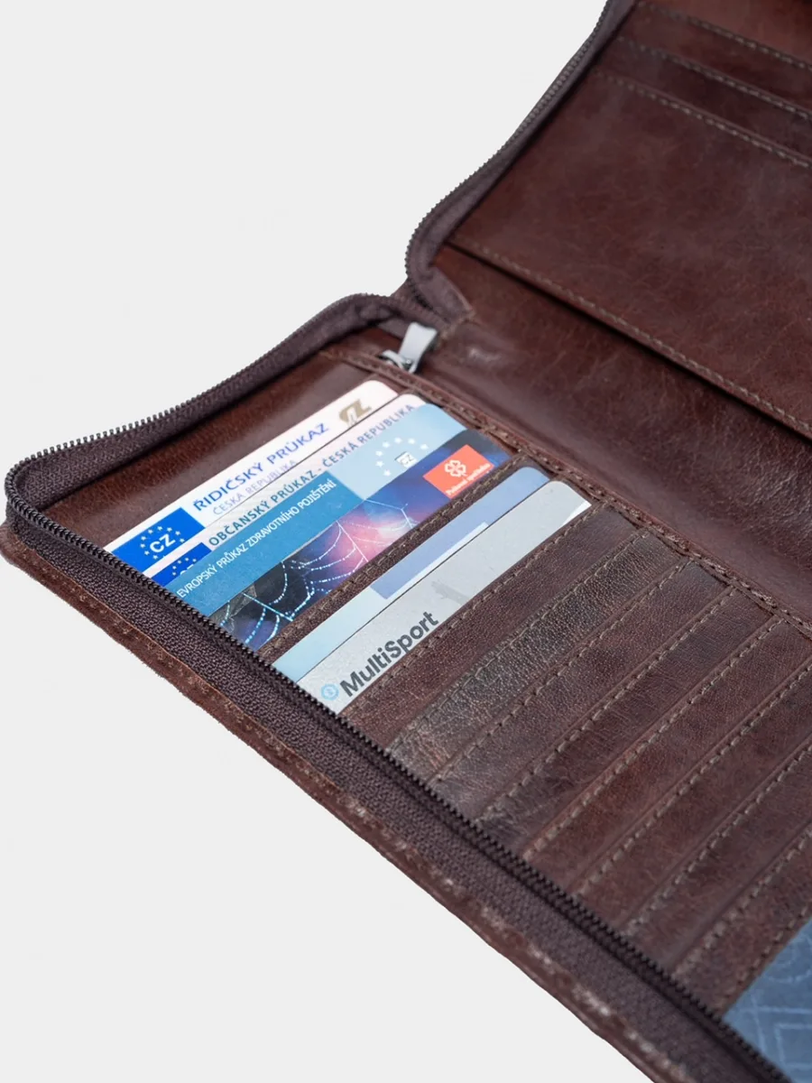 Wallet Traveller - kožená cestovní peněženka - Obrázek 2