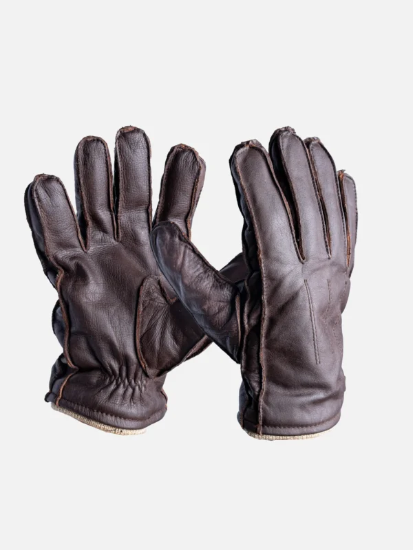 pánské hnědé kožené rukavice