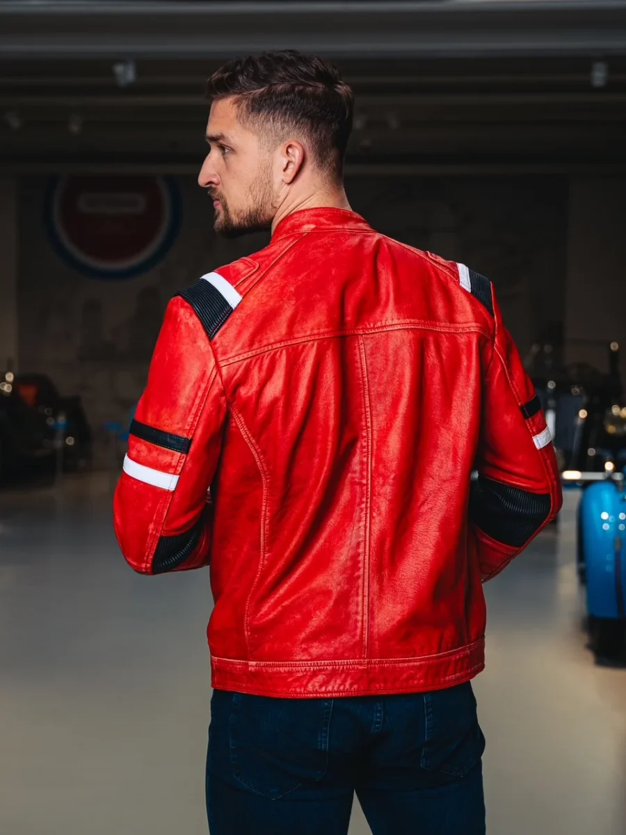 Hamilton supersport - kožená sportovní bunda červená rubber - Obrázek 7