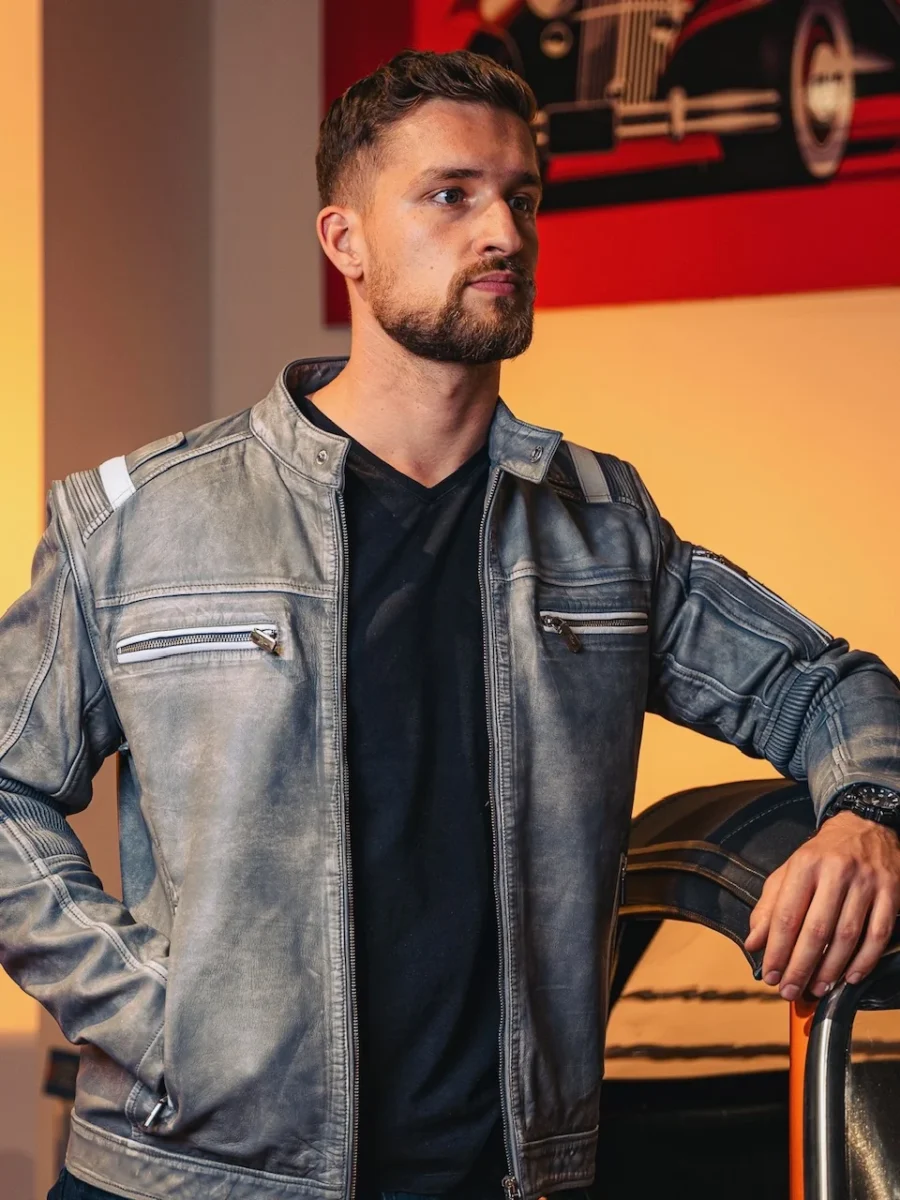 Hamilton supersport grey 2.0 – sportovní kožená bunda a vesta (2v1) šedá - Obrázek 7