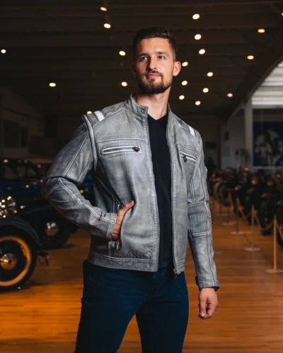 sportovní kožená bunda a vesta