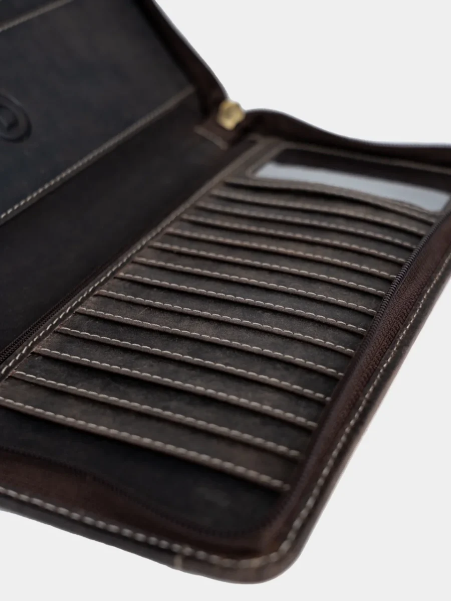 Wallet Traveller Hunter - kožená cestovní peněženka broušená kůže - Obrázek 2