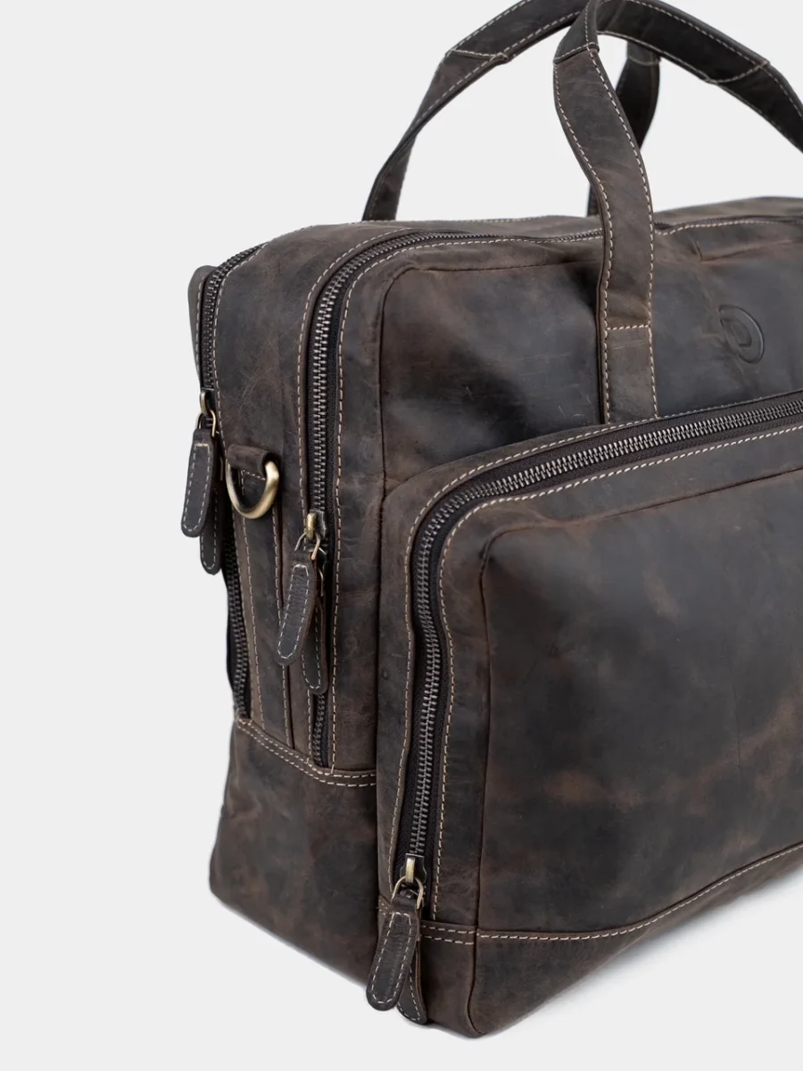 Dundee Portfolio Bag Hunter XL - Kožená taška na dokumenty XL broušená kůže - Obrázek 8
