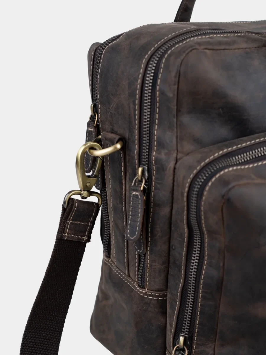 Dundee Portfolio Bag Hunter XL - Kožená taška na dokumenty XL broušená kůže - Obrázek 6