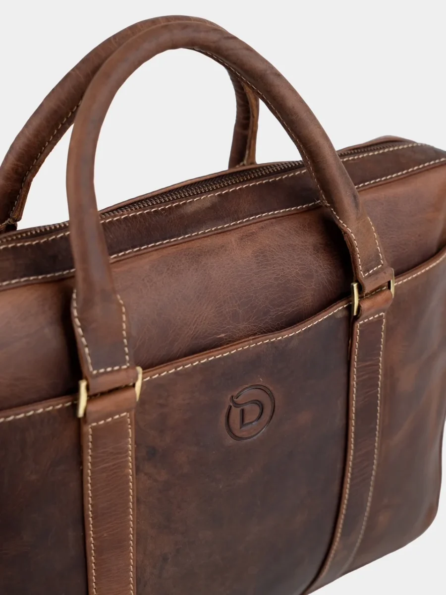 London bag hunter - Kožená business taška broušená kůže - Obrázek 4