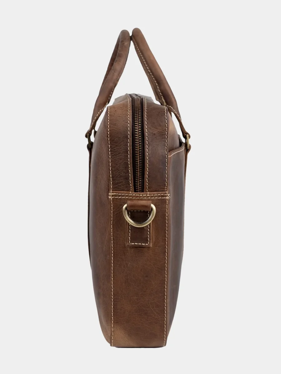 London bag hunter - Kožená business taška broušená kůže - Obrázek 3