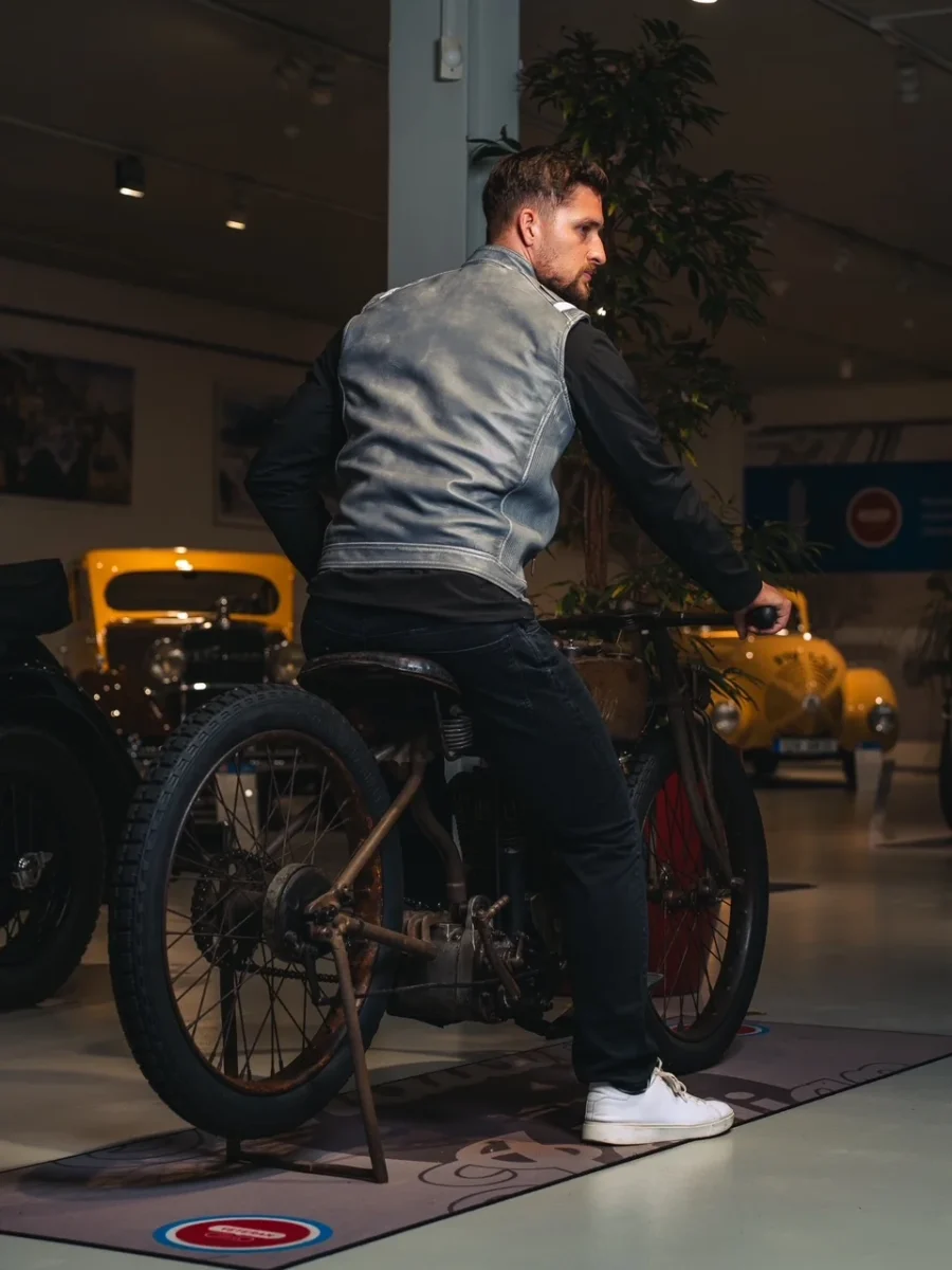 Hamilton supersport grey 2.0 – sportovní kožená bunda a vesta (2v1) šedá - Obrázek 19
