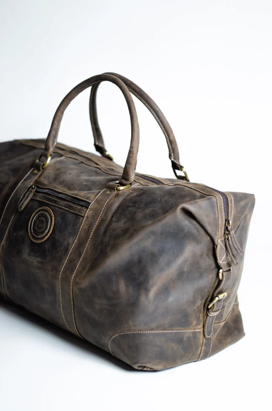 Berlin Travel Bag Hunter - Kožená cestovní taška broušená kůže - Obrázek 2