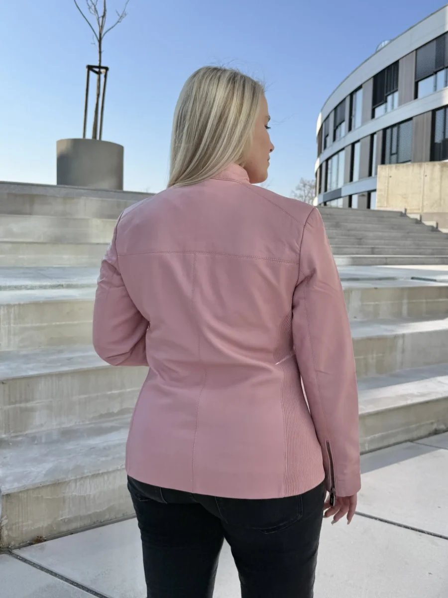 Becca Flexi Pink – Dámská kožená bunda růžová - Obrázek 6