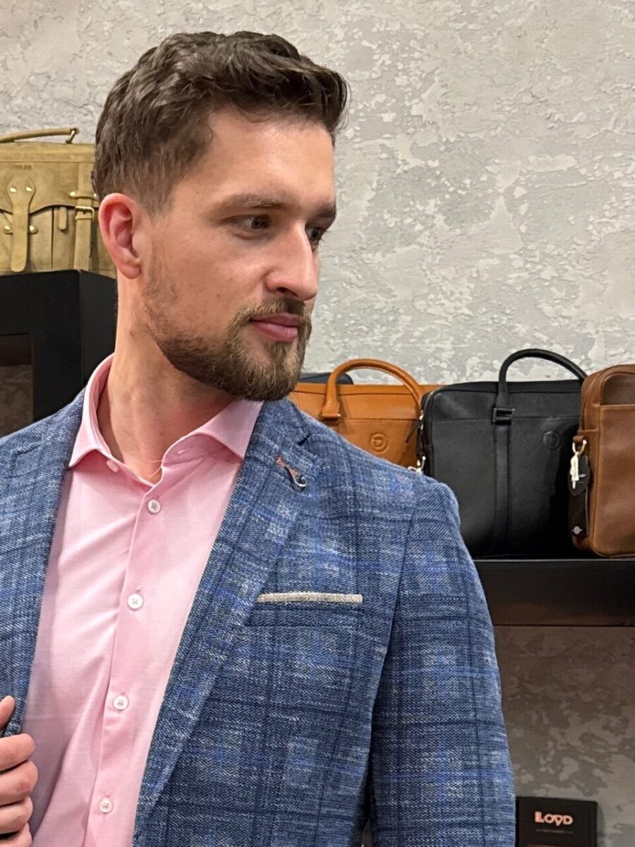 Blazer Amsterdam Blue – Pánské volnočasové sako modré - Obrázek 11