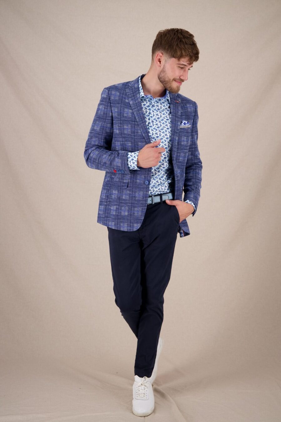 Blazer Amsterdam Blue – Pánské volnočasové sako modré - Obrázek 5