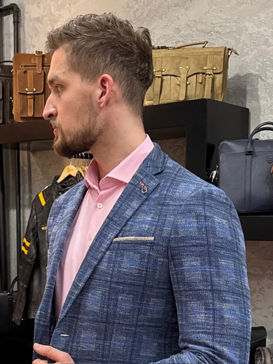 Blazer Amsterdam Blue – Pánské volnočasové sako modré - Obrázek 10