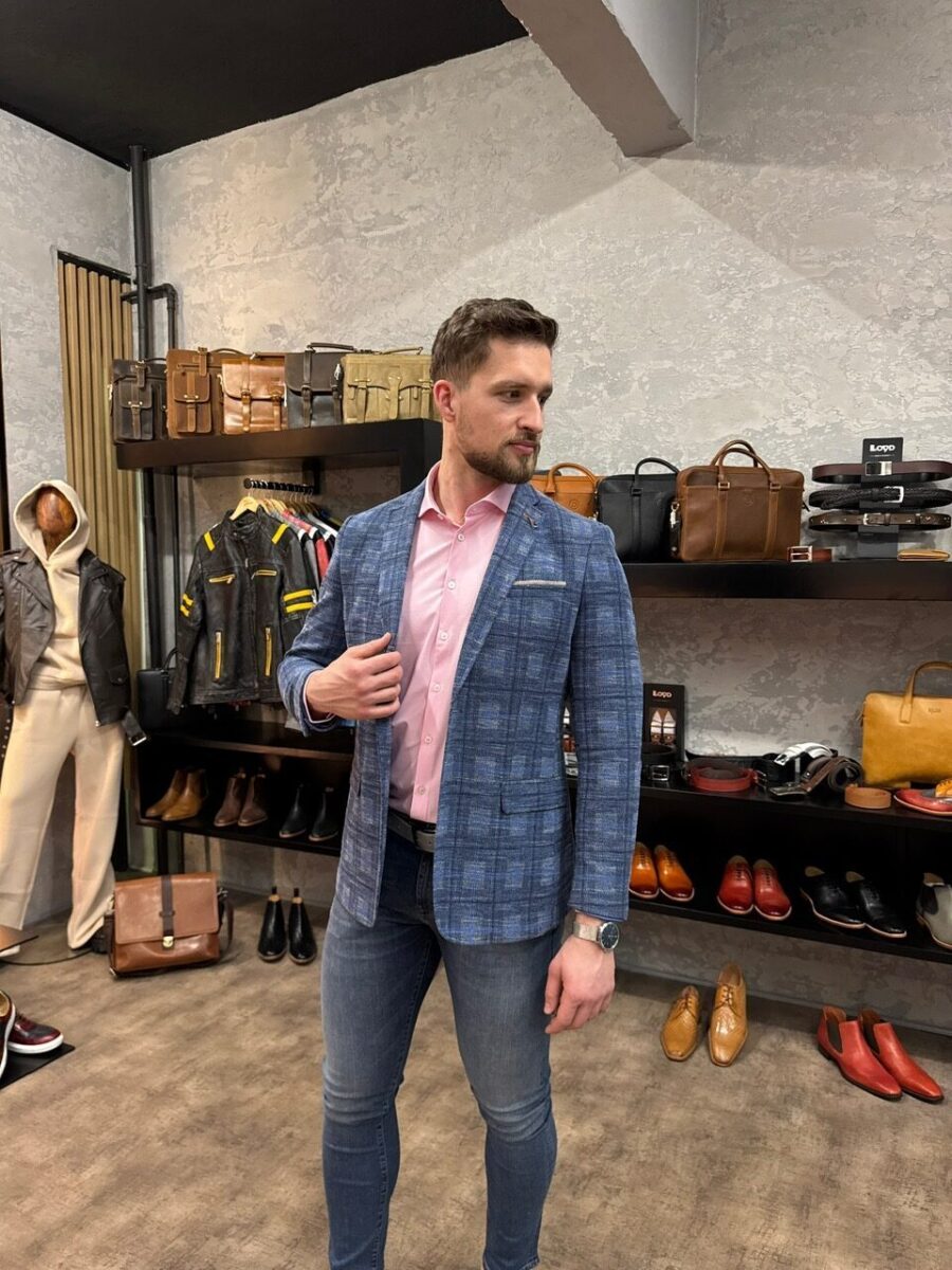 Blazer Amsterdam Blue – Pánské volnočasové sako modré - Obrázek 9