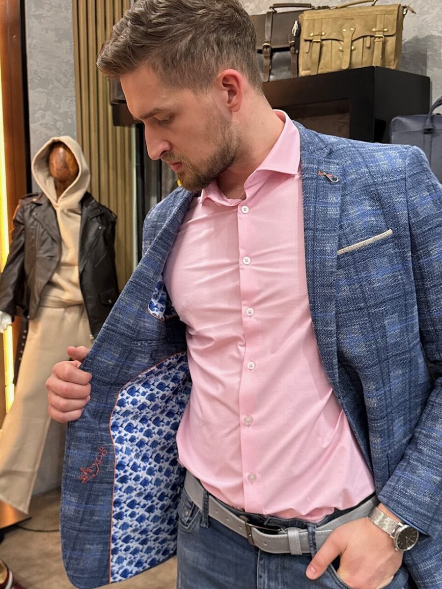 Blazer Amsterdam Blue – Pánské volnočasové sako modré - Obrázek 7