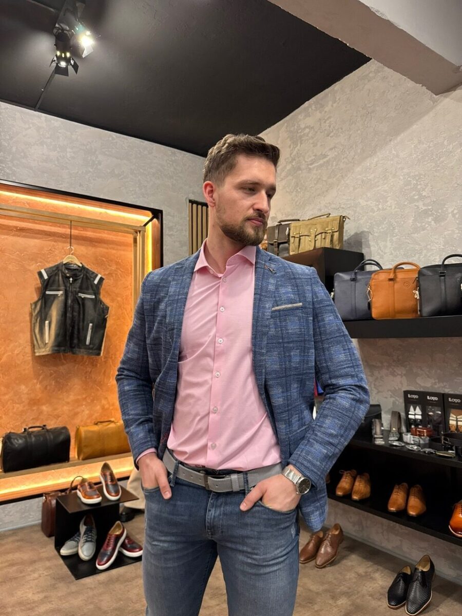 Blazer Amsterdam Blue – Pánské volnočasové sako modré - Obrázek 6
