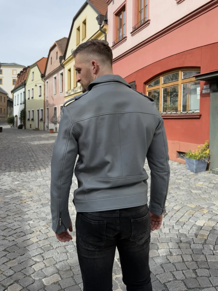 Karl - Kožený křivák šedý - Obrázek 4