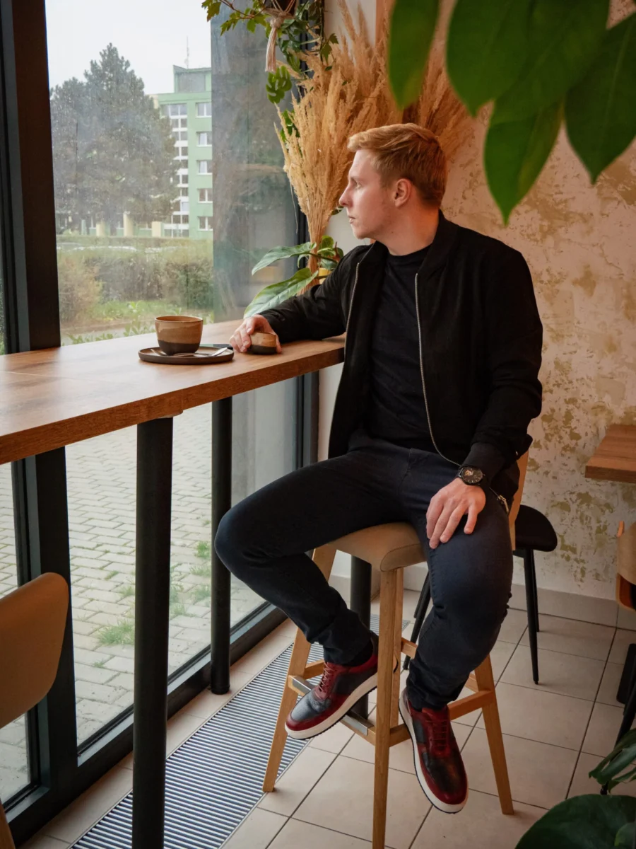 Rocky Bomber Suede Black – Pánský kožený bomber semiš černý - Obrázek 2