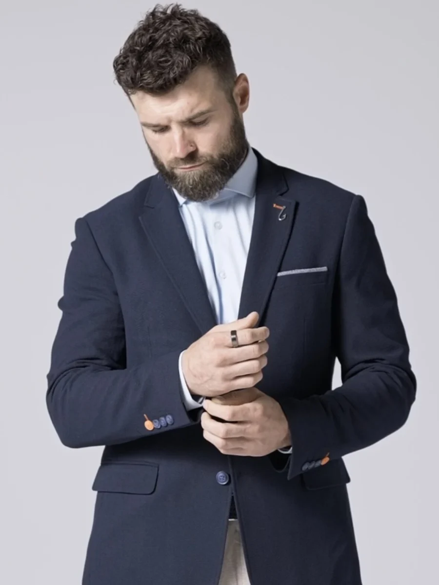 Blazer Bubble Blue – Pánské volnočasové sako modré - Obrázek 7