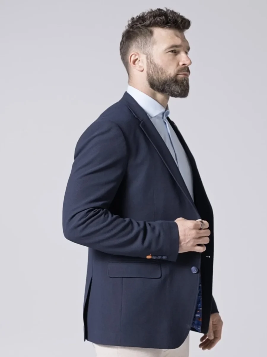 Blazer Bubble Blue – Pánské volnočasové sako modré - Obrázek 10