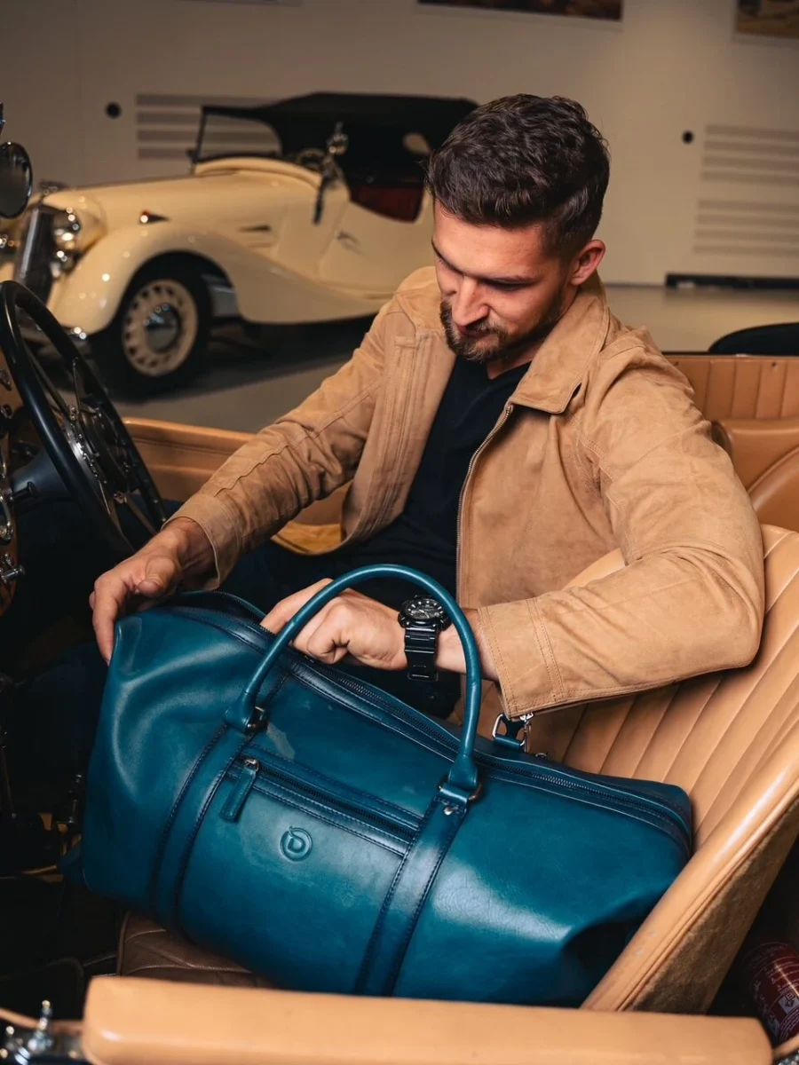 Delon 77 Sand Suede – Kožená bunda s límcem semiš písková - Obrázek 5
