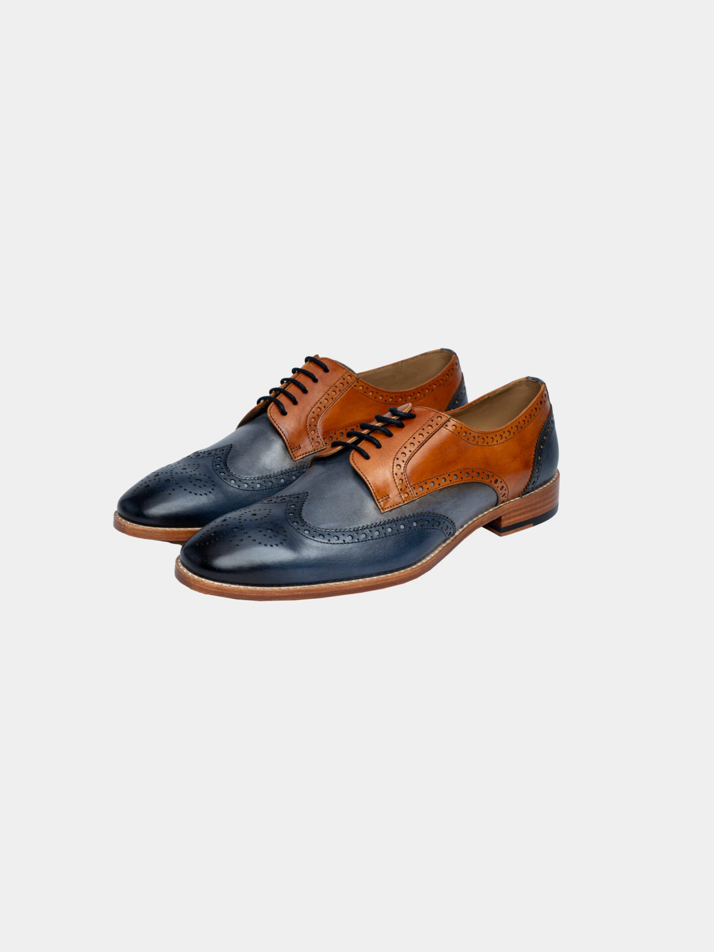 DSC07450-Edit Oxford Auckland Brogue 3.0 - Kožené boty modrá-koňak - Obrázek 1