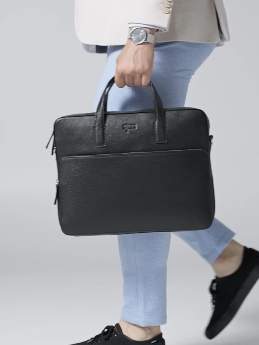 Baghira Laptop Bag - Kožená taška na dokumenty černá - Obrázek 2