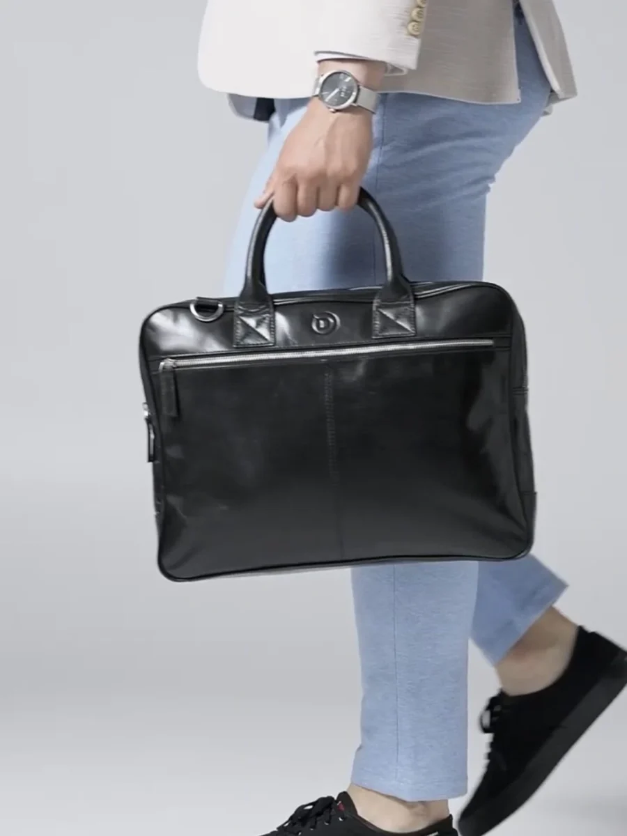 Wallstreet Jordan Black - Kožená business taška - Obrázek 3