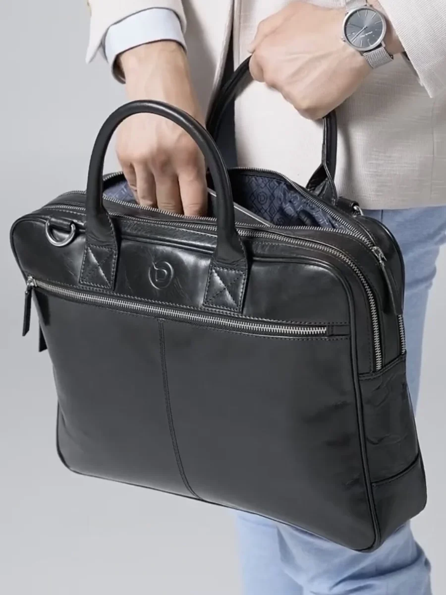 Wallstreet Jordan Black - Kožená business taška - Obrázek 2