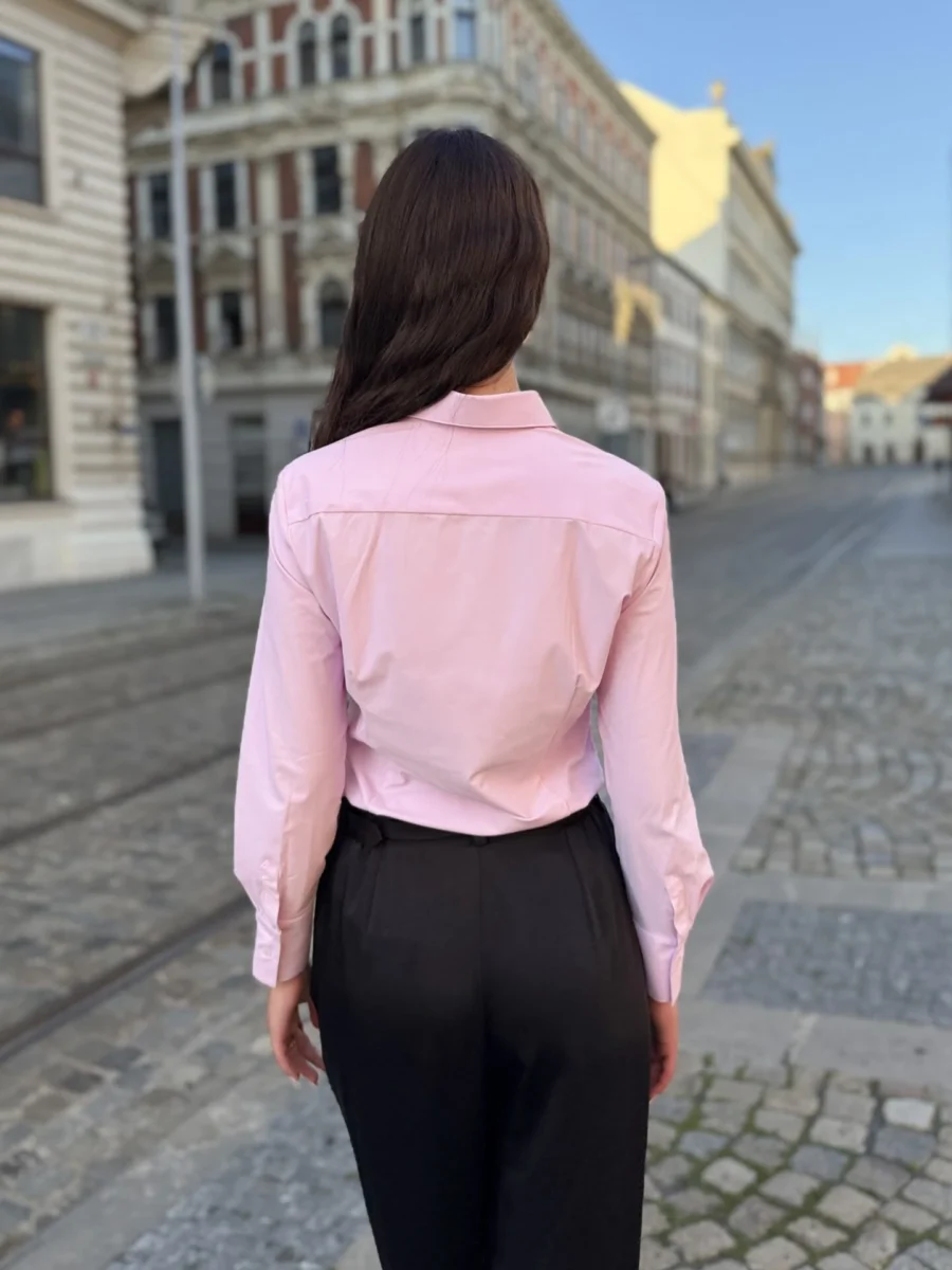 Dámská Funkční košile Pure – růžová slim fit - Obrázek 4
