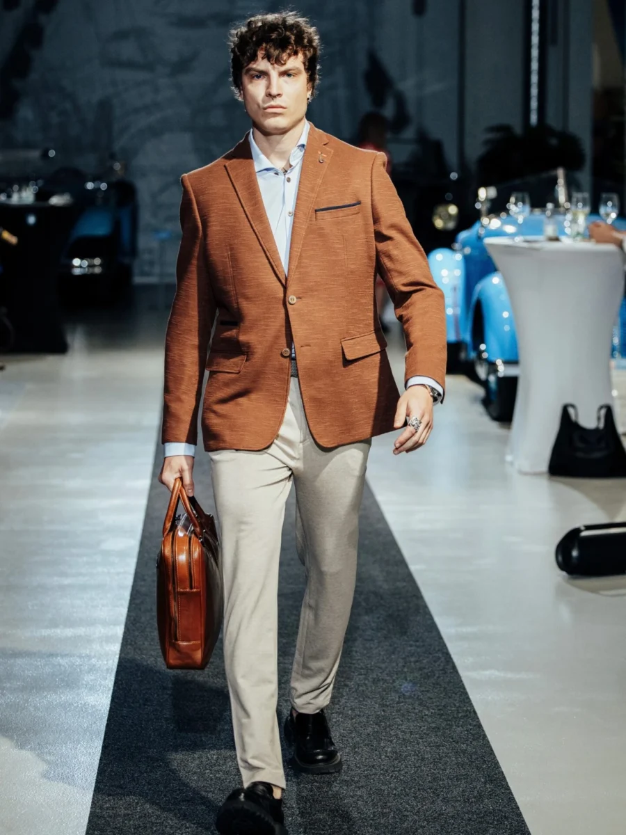 Blazer Melange Brown – Pánské volnočasové sako hnědé - Obrázek 5