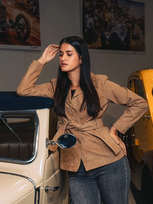 KOŽENÝ KABÁTEK SEMIŠOVÝ