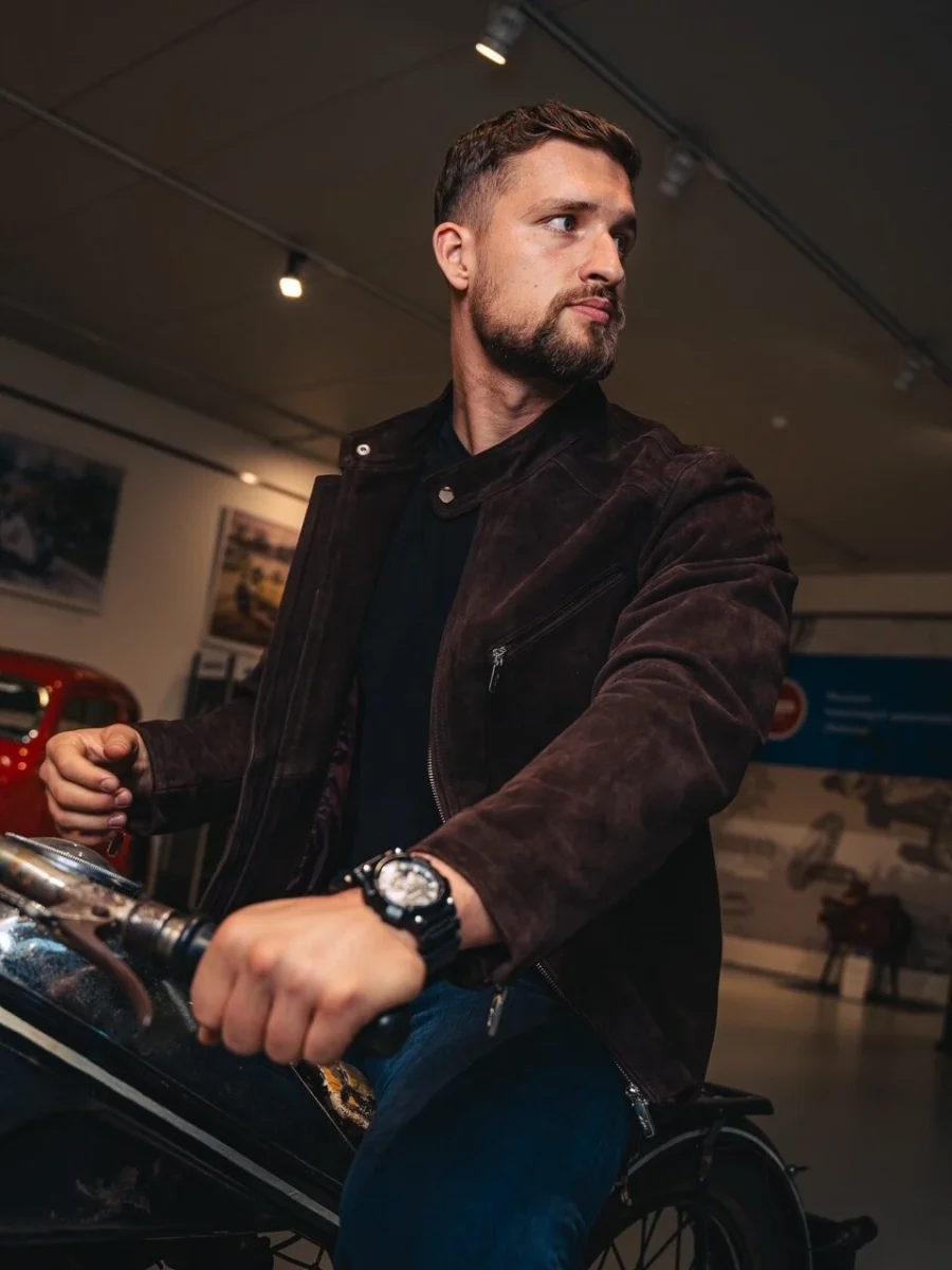Marco Suede Brown – Kožená bunda hnědá semiš - Obrázek 3