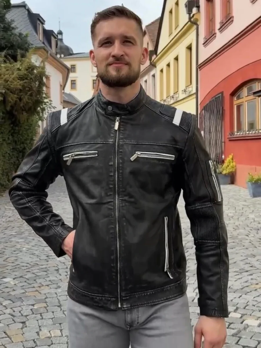 sportovní kožená bunda hamilton