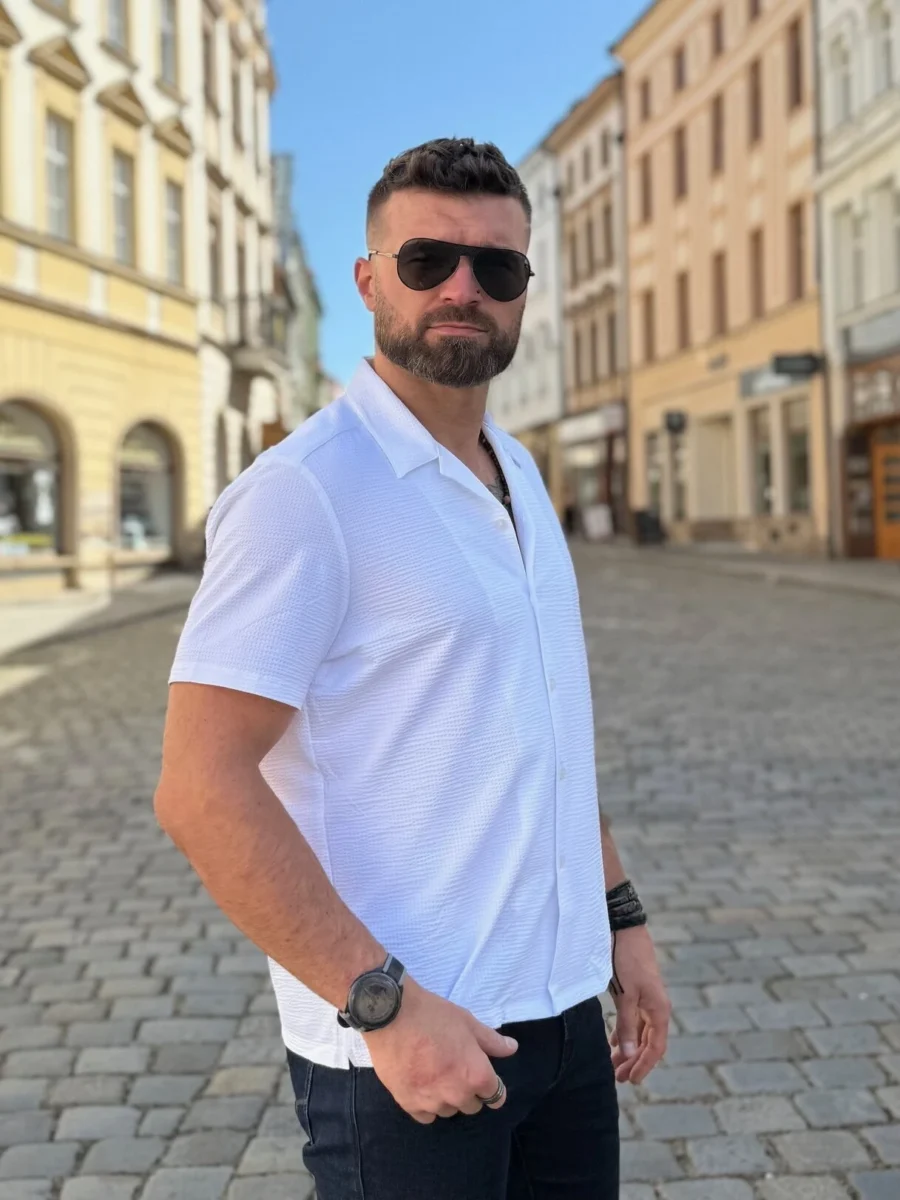 Pure Shirt Rujana – pánská funkční košile krátký rukáv bílá-DOPRODEJ - Obrázek 7