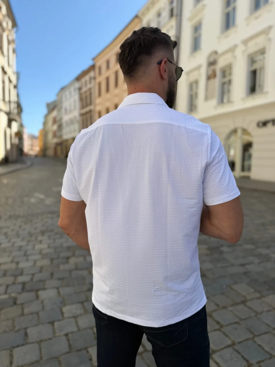 Pure Shirt Rujana – pánská funkční košile krátký rukáv bílá-DOPRODEJ - Obrázek 3