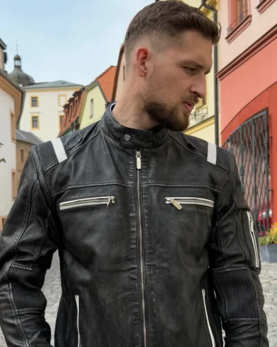 sportovní kožená bunda a vesta hamilton 2v1