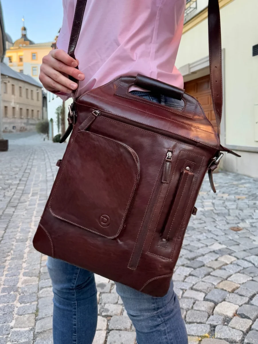 Wallstreet Anthon Brown - Kožený Messenger - Obrázek 9