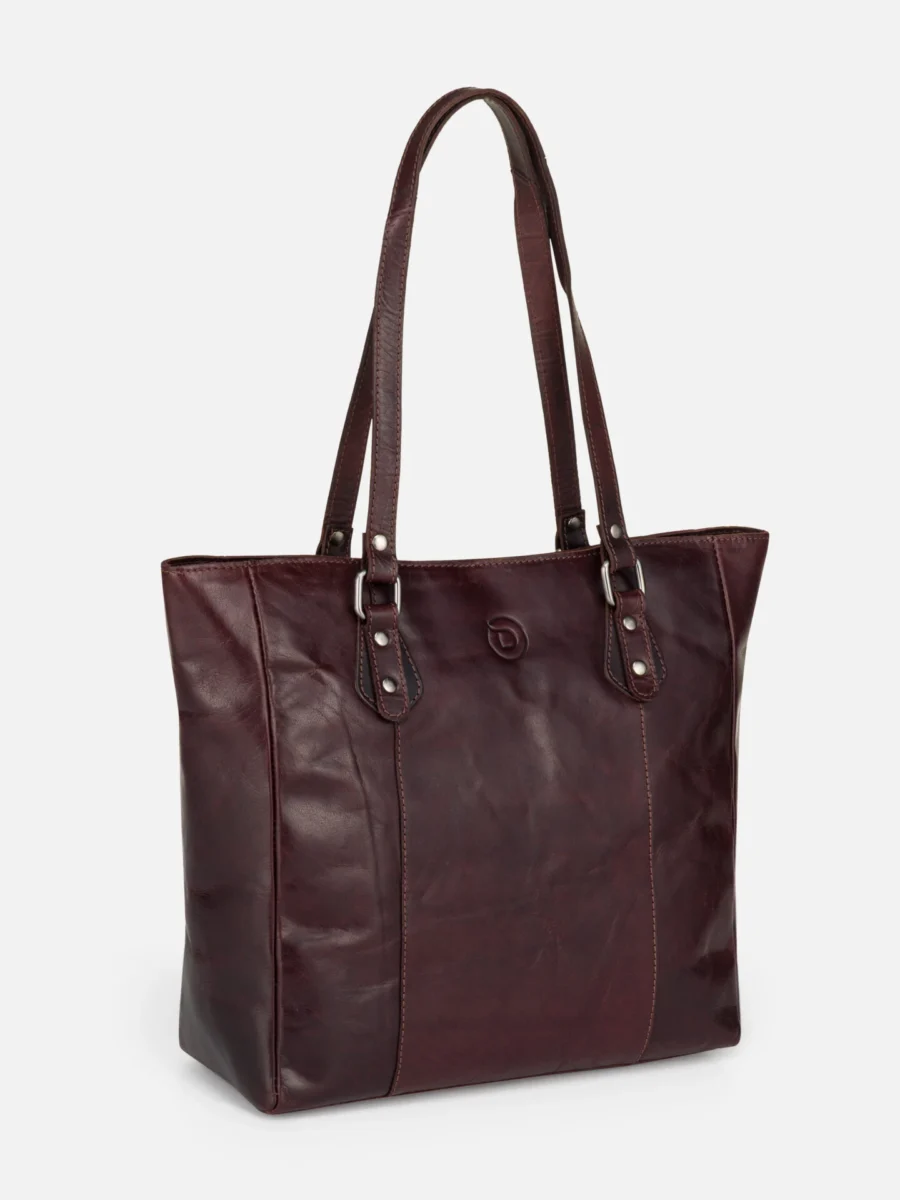 Emma Brown - dámská kožená shopper kabelka hnědá - Obrázek 6