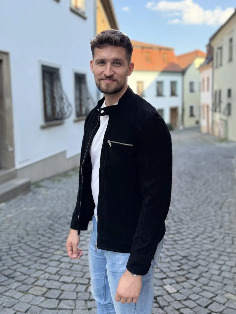 Marco Suede Black – Kožená bunda černá semiš - Obrázek 3