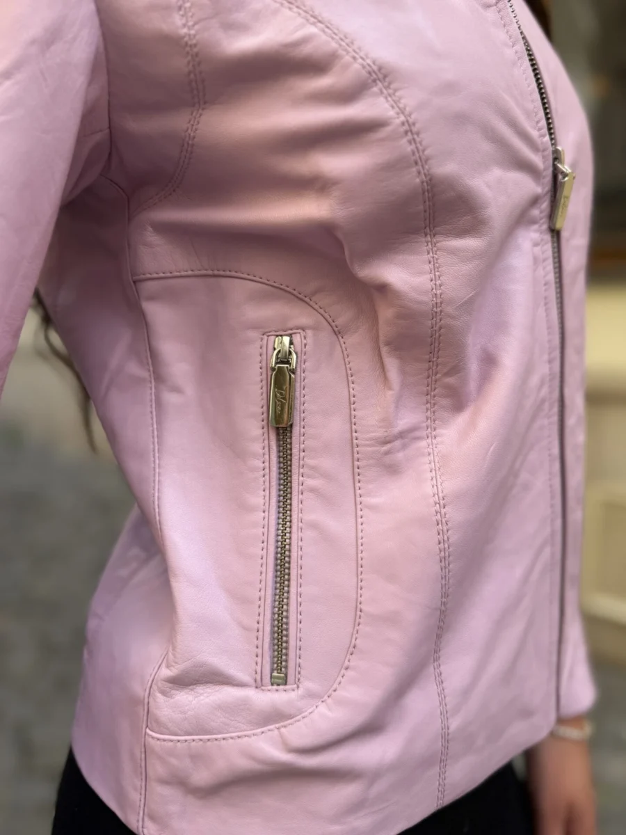 Becca Levande 2.0 short – Dámská kožená bunda levandulová - Obrázek 5