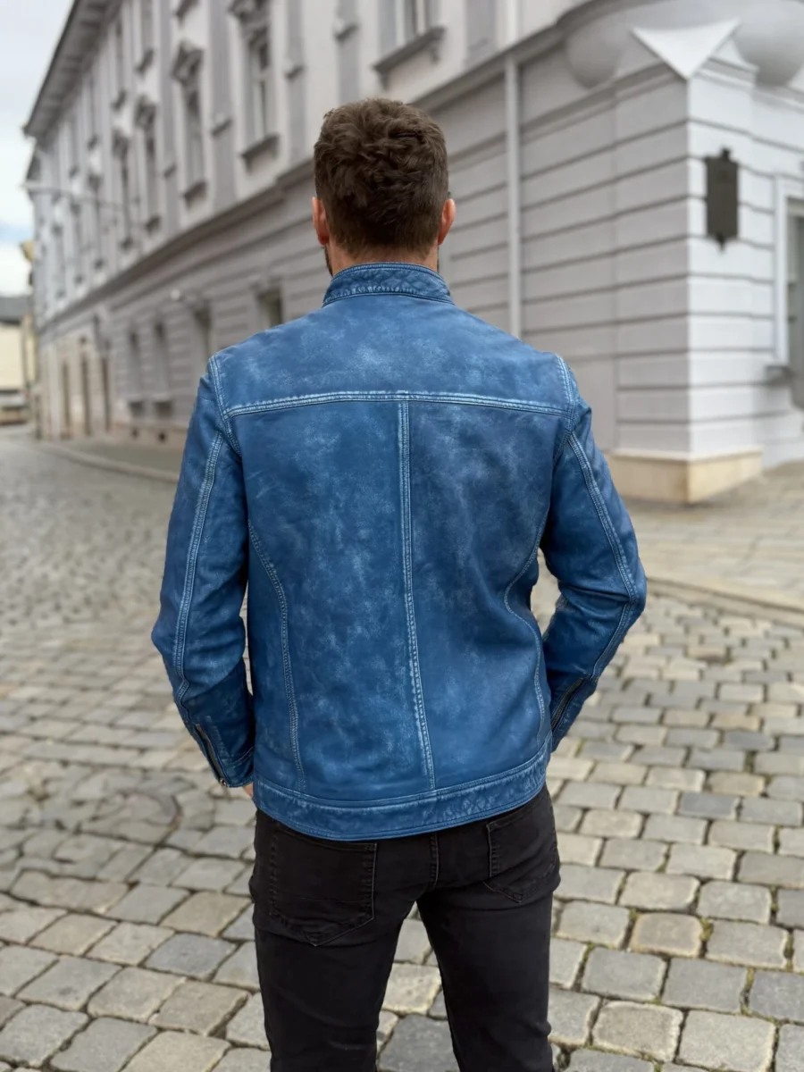 James 007 Blue Denim - Kožená bunda - Obrázek 5