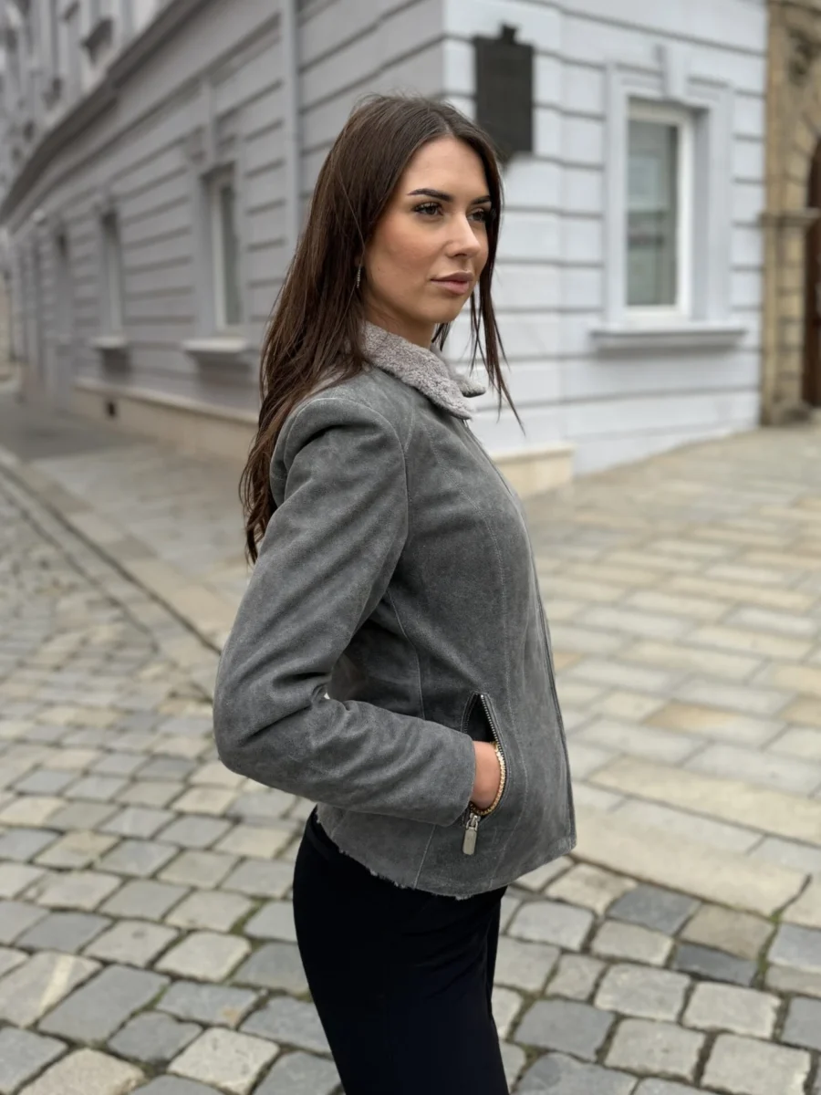 Ester Winter Grey – Dámská zimní bunda šedá - Obrázek 4