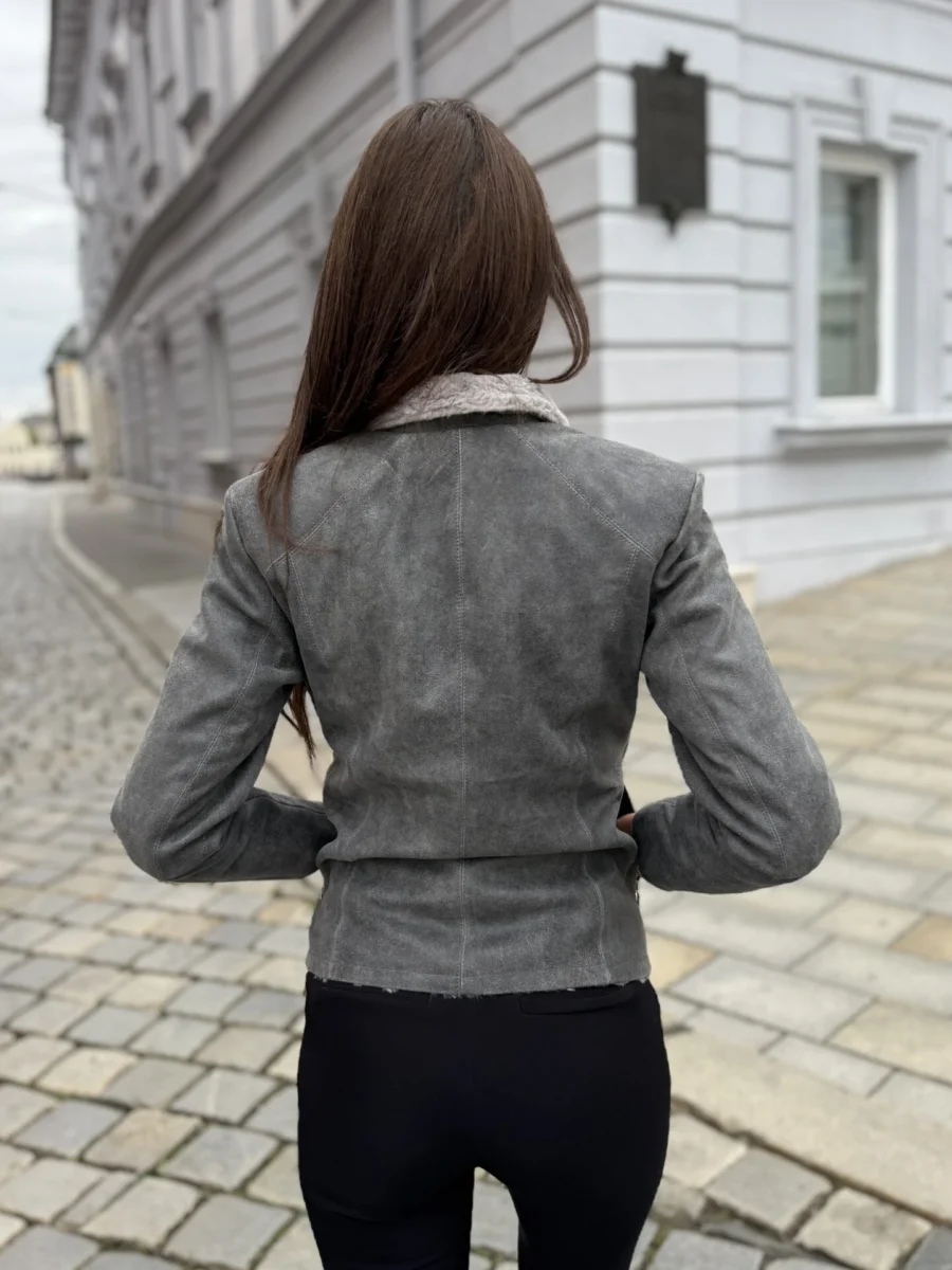 Ester Winter Grey – Dámská zimní bunda šedá - Obrázek 6